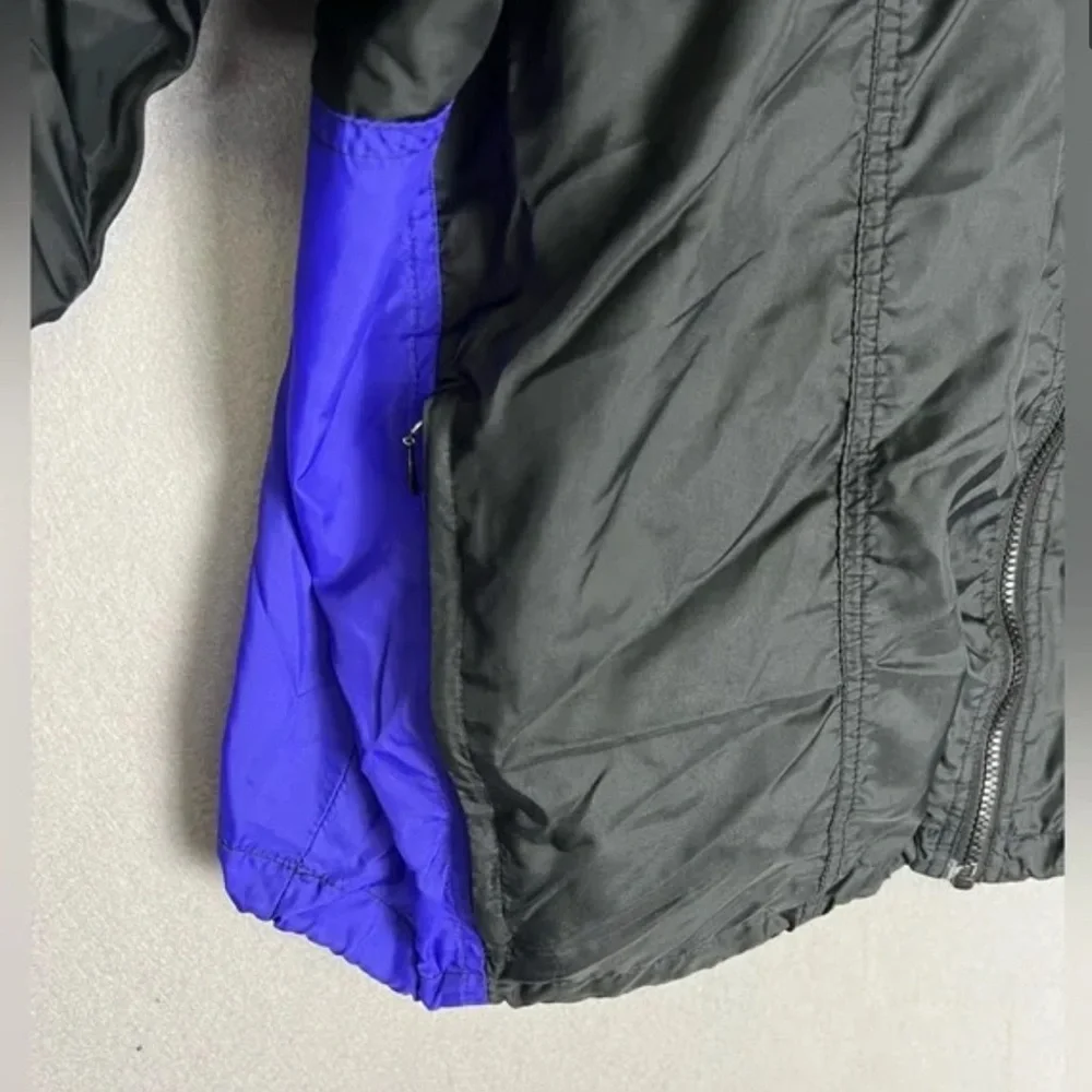 90s vtg Nike Colorblock Nylon Jacket • Black / Purple • XL